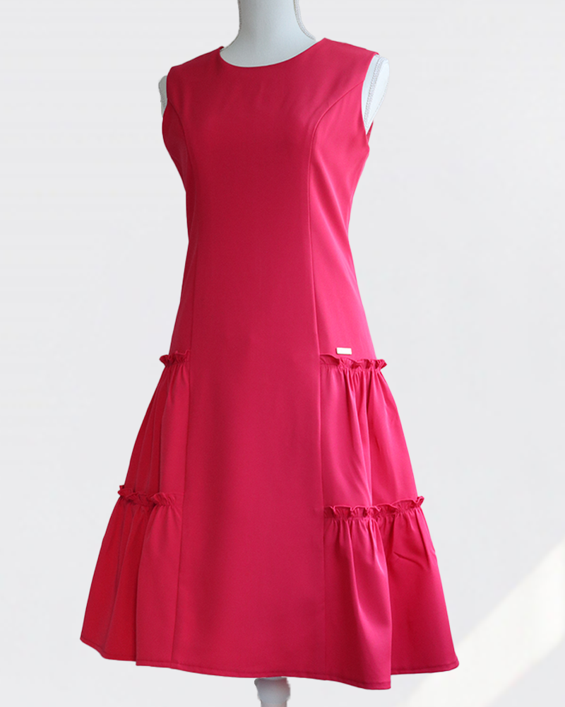 Lufty Dress Double RedPink