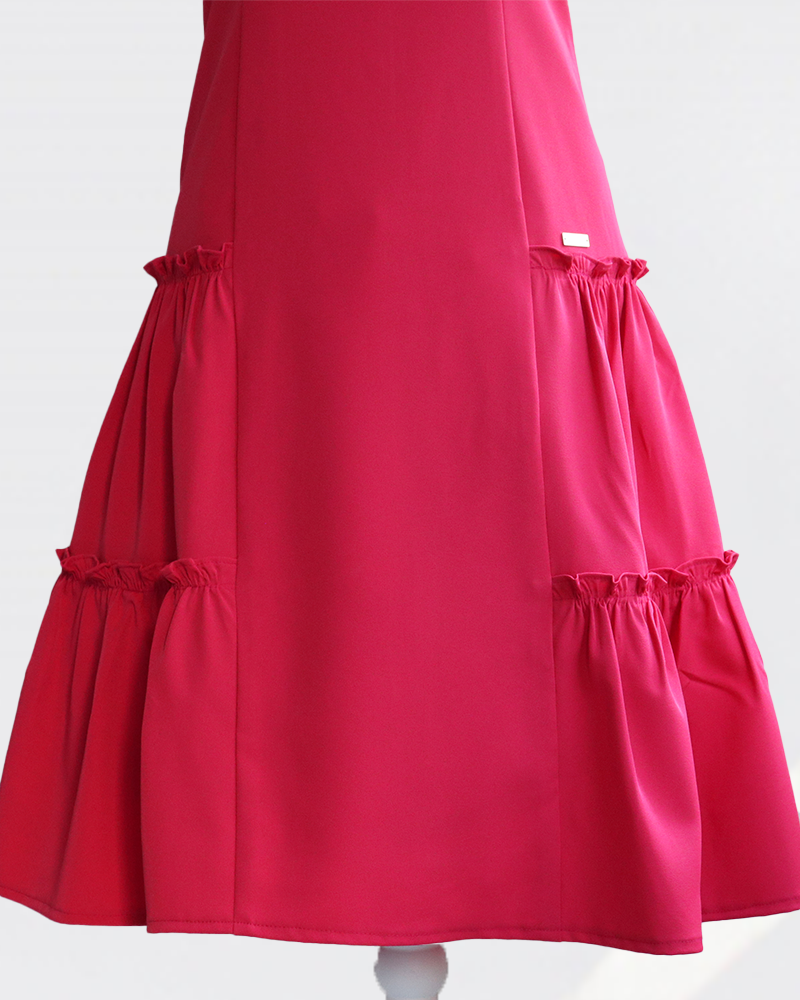 Lufty Dress Double RedPink
