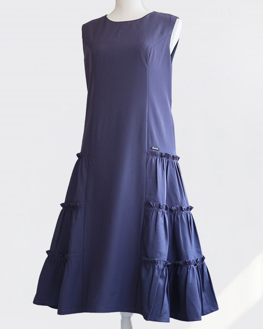 Lufty Dress Triple Blue Gray