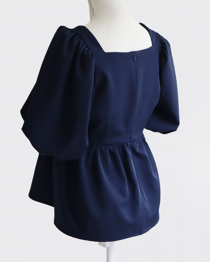Volume Sleeve Peplum
