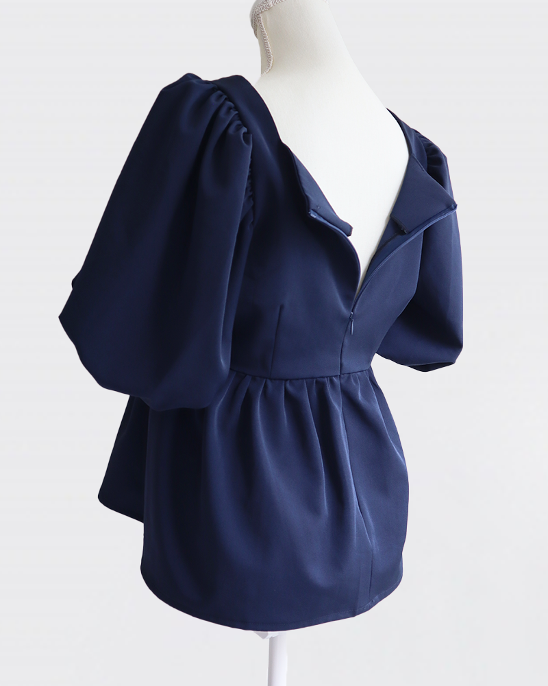 Volume Sleeve Peplum