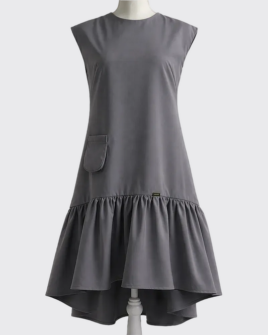 Petal Flare Dress CHARCOAL GRAY– Sleeveless
