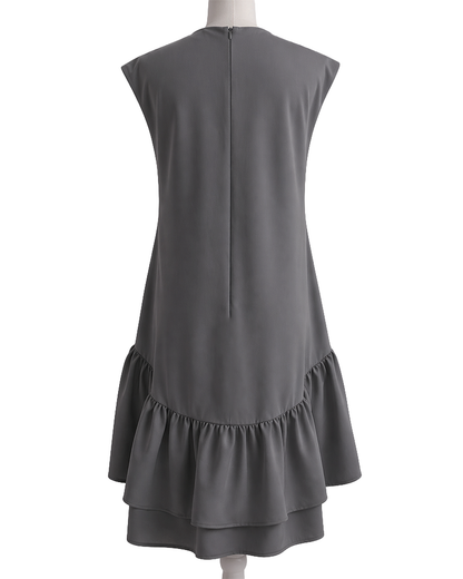 Petal Flare Dress CHARCOAL GRAY– Sleeveless