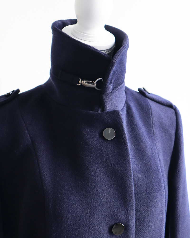 Serene Dual-Neck Coat NAVY