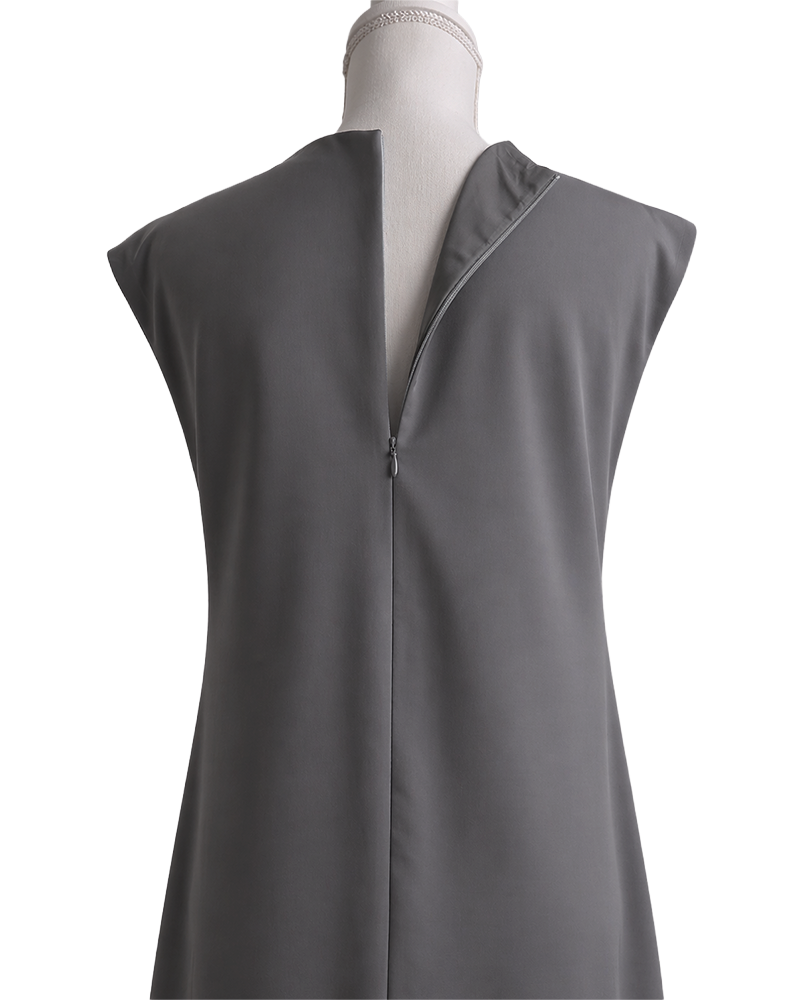 Petal Flare Dress CHARCOAL GRAY– Sleeveless