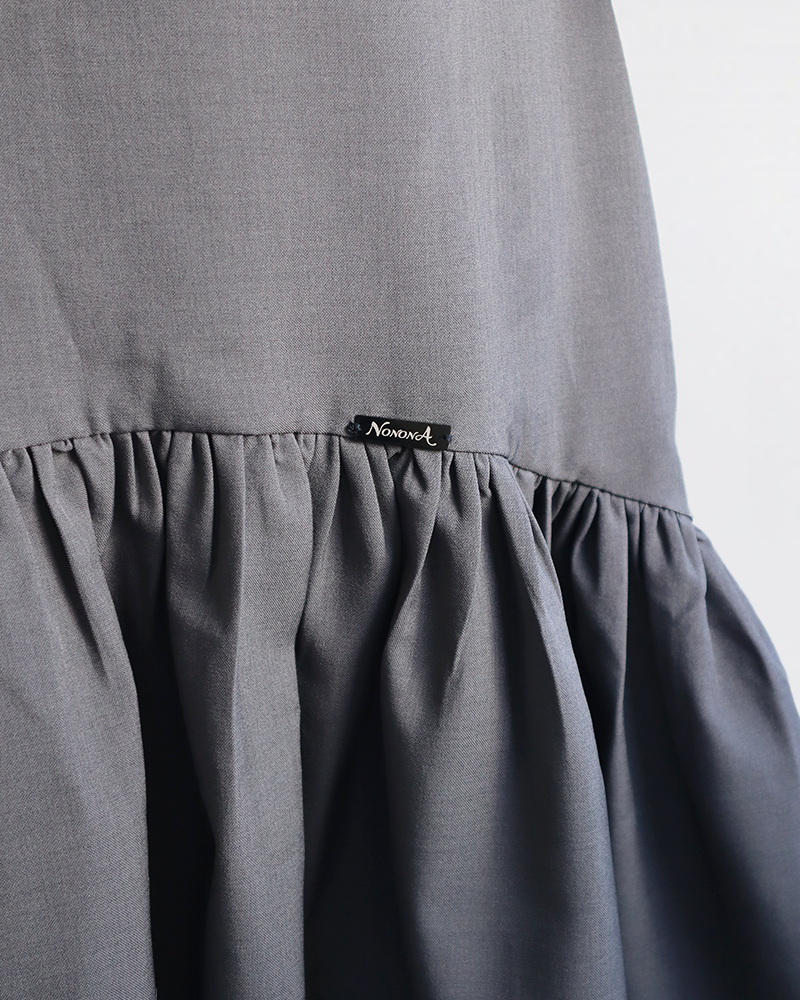 Petal Flare Dress CHARCOAL GRAY– Sleeve