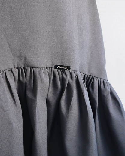 Petal Flare Dress CHARCOAL GRAY– Sleeve