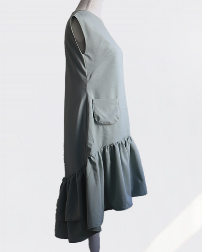 Petal Flare Dress SAGE MINT– Sleeveless