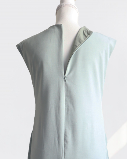 Petal Flare Dress SAGE MINT– Sleeveless