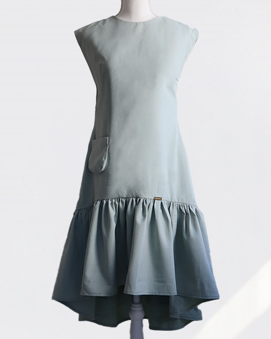 Petal Flare Dress SAGE MINT– Sleeveless