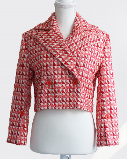 Art Crop Jacket RED MIX