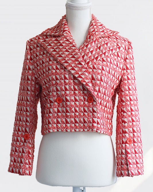 Art Crop Jacket RED MIX