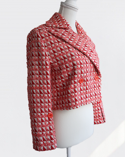 Art Crop Jacket RED MIX