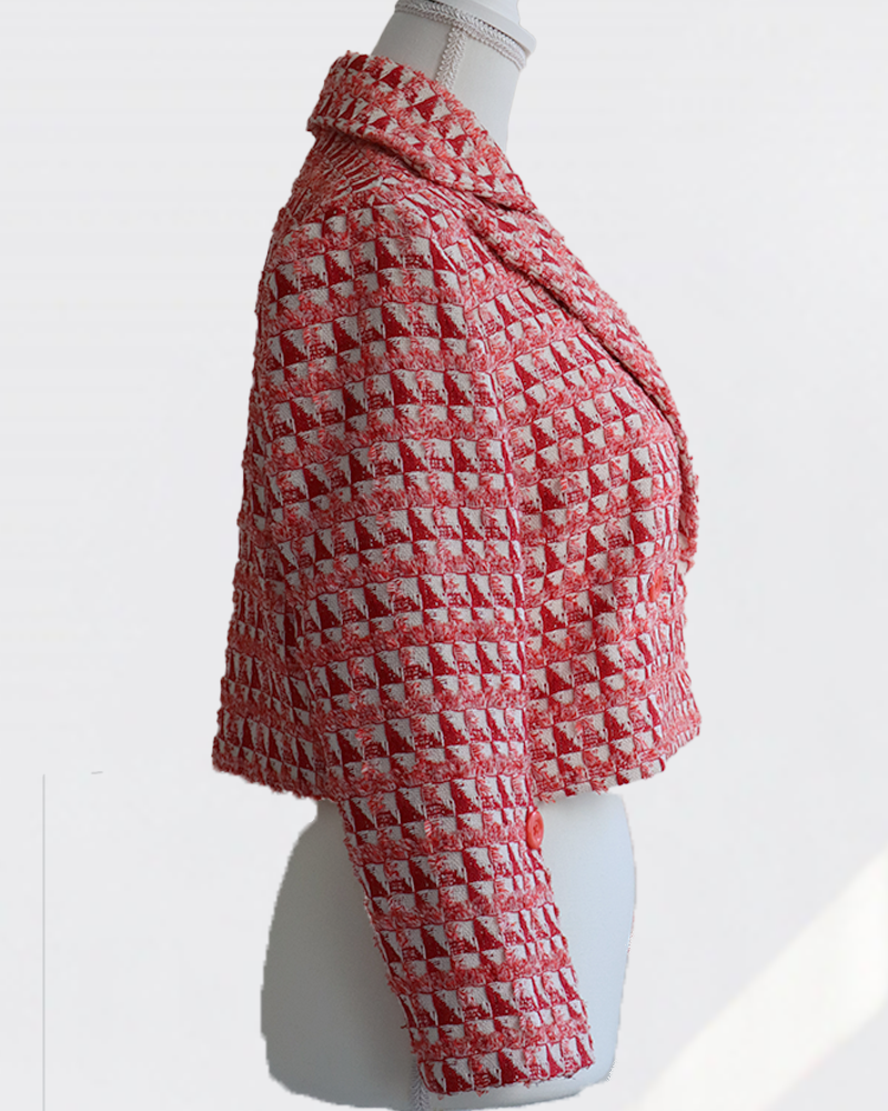 Art Crop Jacket RED MIX