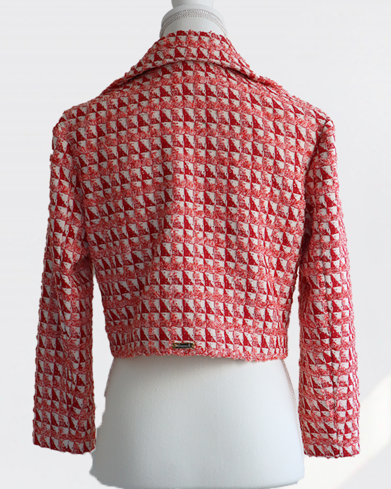 Art Crop Jacket RED MIX