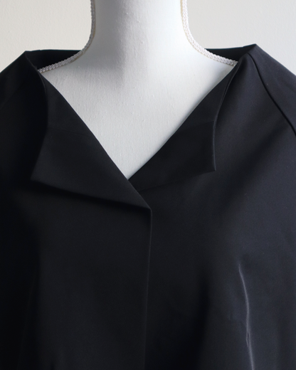 Sculpted Collar Jacket BLACK