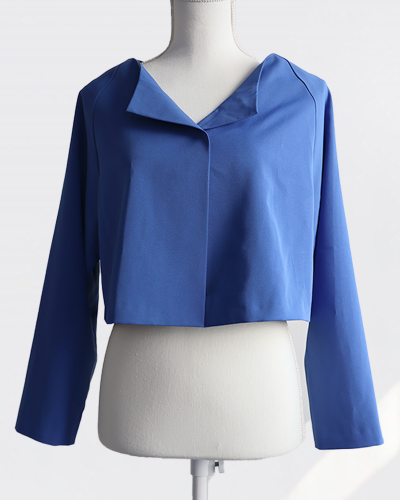 Sculpted Collar Jacket ROYAL BLUE