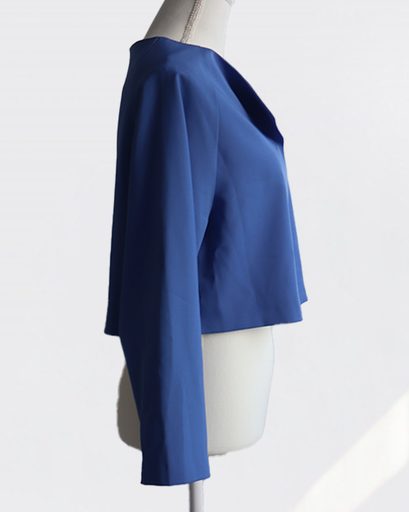 Sculpted Collar Jacket ROYAL BLUE