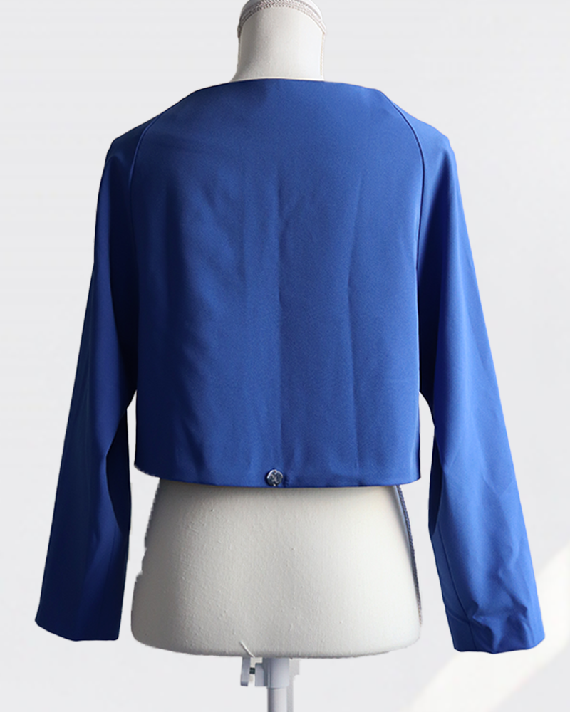 Sculpted Collar Jacket ROYAL BLUE