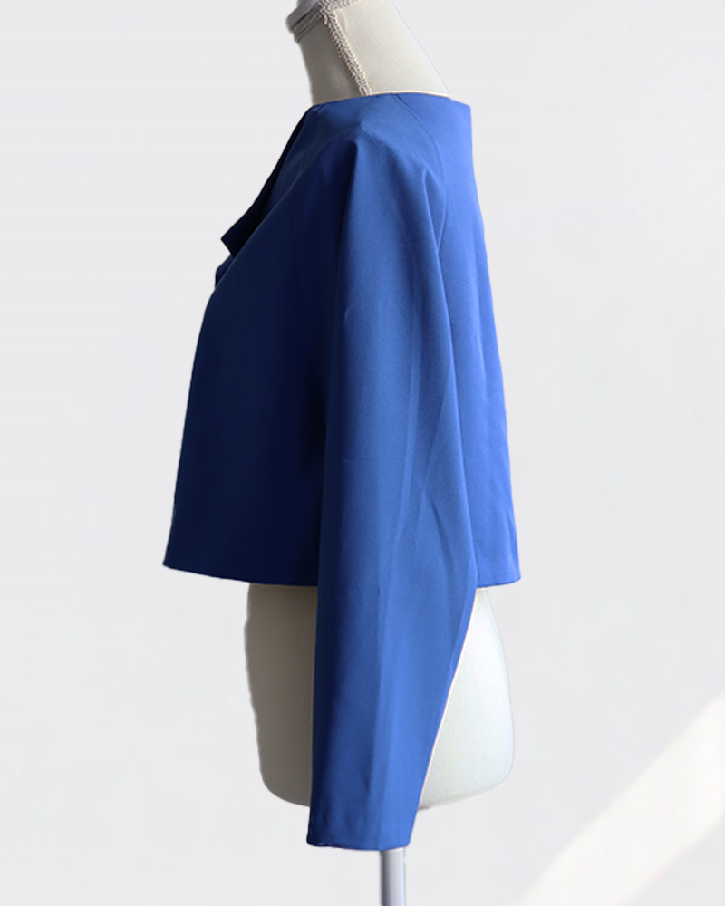 Sculpted Collar Jacket ROYAL BLUE
