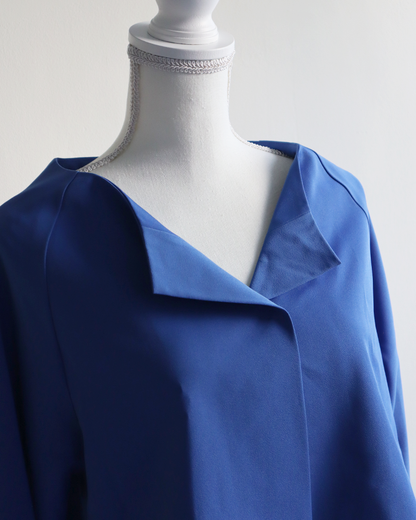 Sculpted Collar Jacket ROYAL BLUE