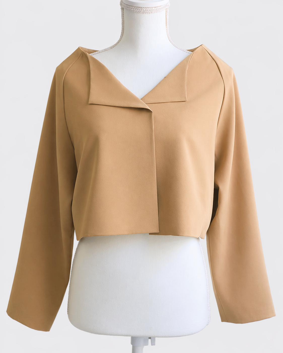 Sculpted Collar Jacket AMBER BROWN