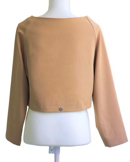 Sculpted Collar Jacket AMBER BROWN