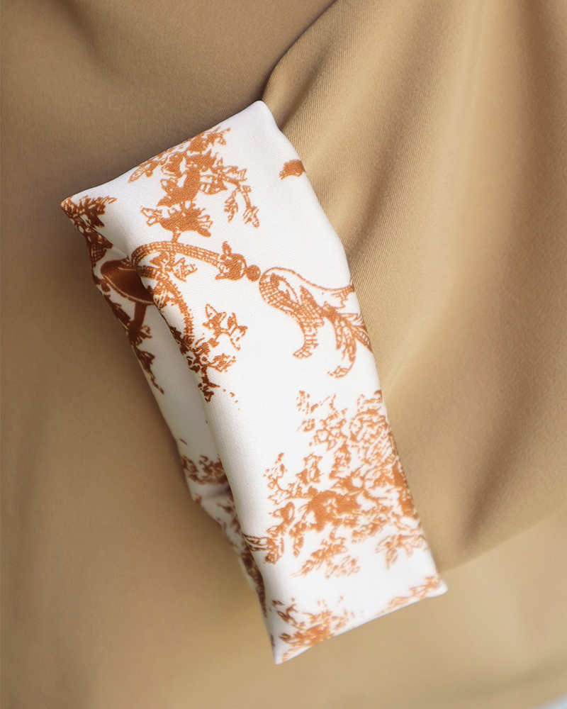 Sculpted Collar Jacket AMBER BROWN
