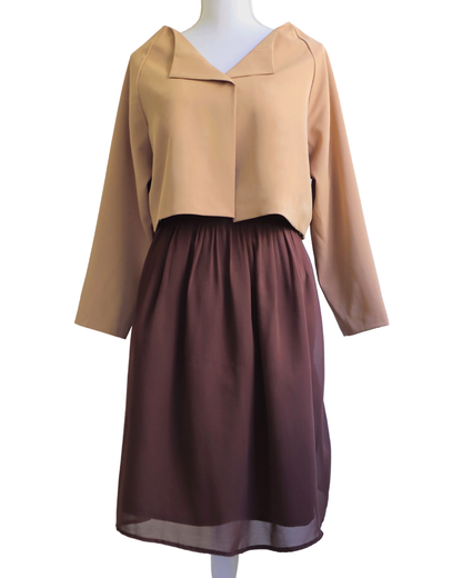 Sculpted Collar Jacket AMBER BROWN