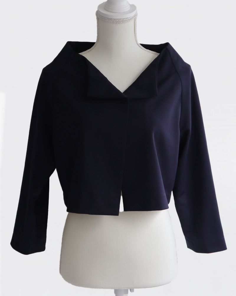 Sculpted Collar Jacket NAVY