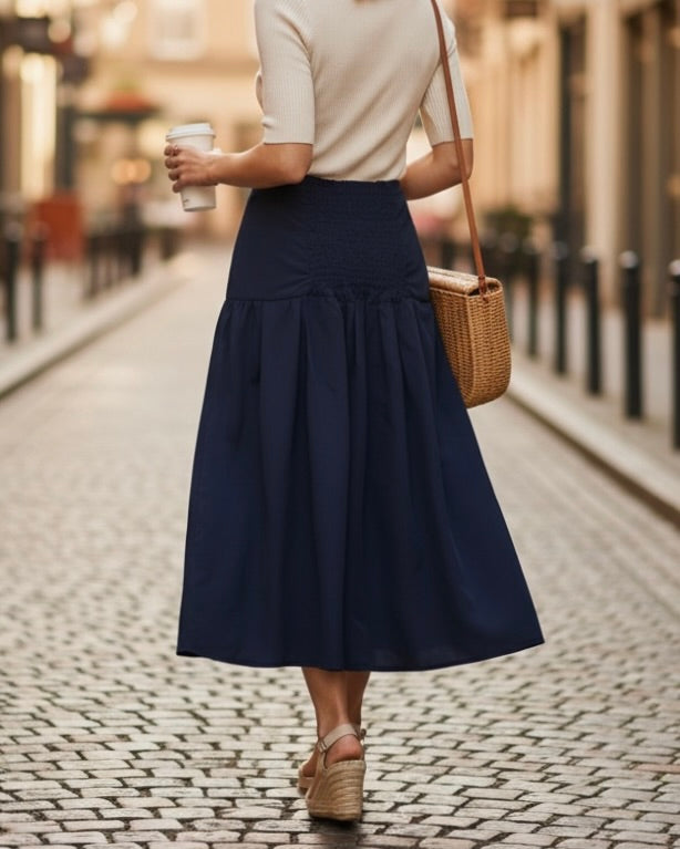 Arc Smock Skirt NAVY