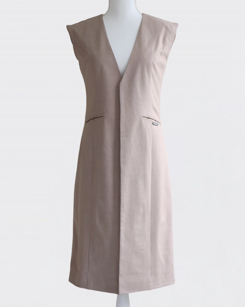 Nocolla Long Gilet BEIGE