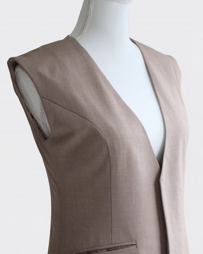 Nocolla Long Gilet BEIGE