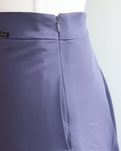 Cross Flare Skirt Blue Gray
