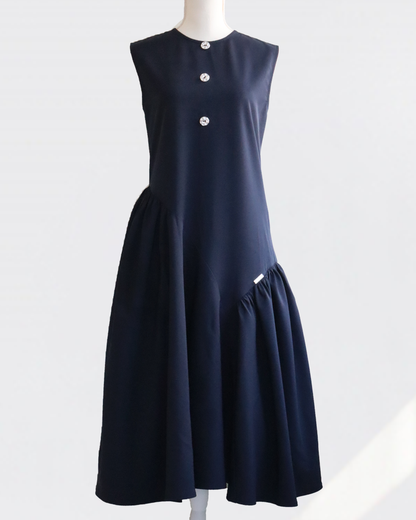 Cross Flare Dress NAVY