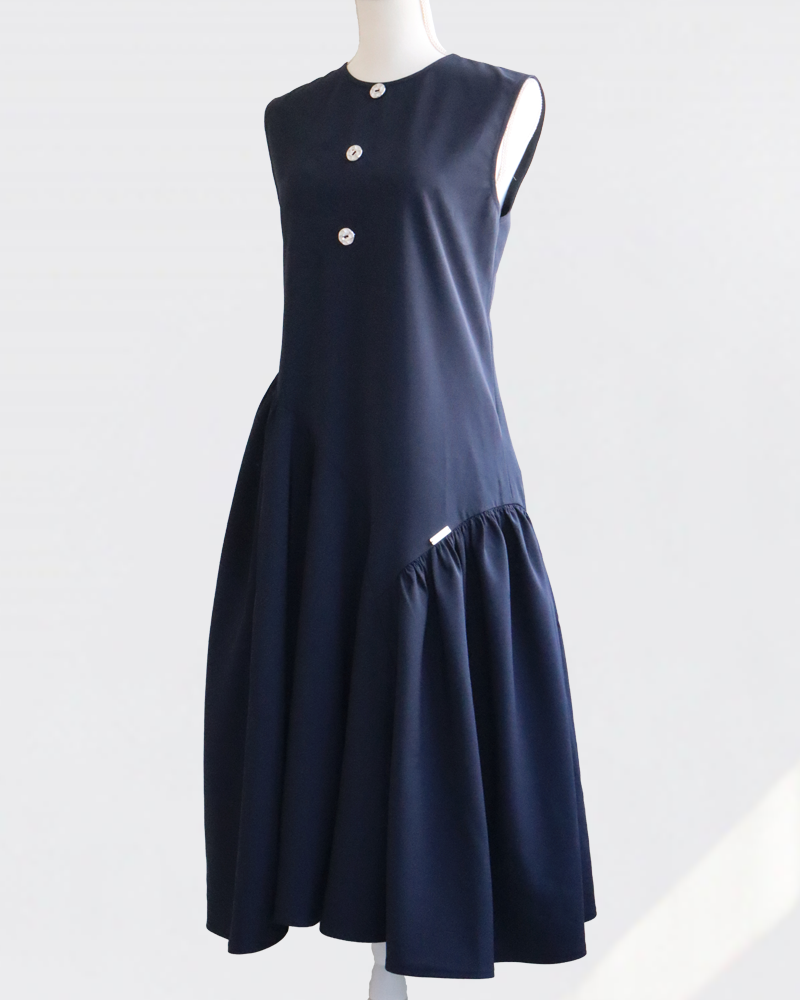 Cross Flare Dress NAVY