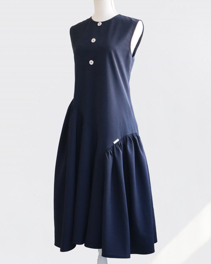 Cross Flare Dress NAVY
