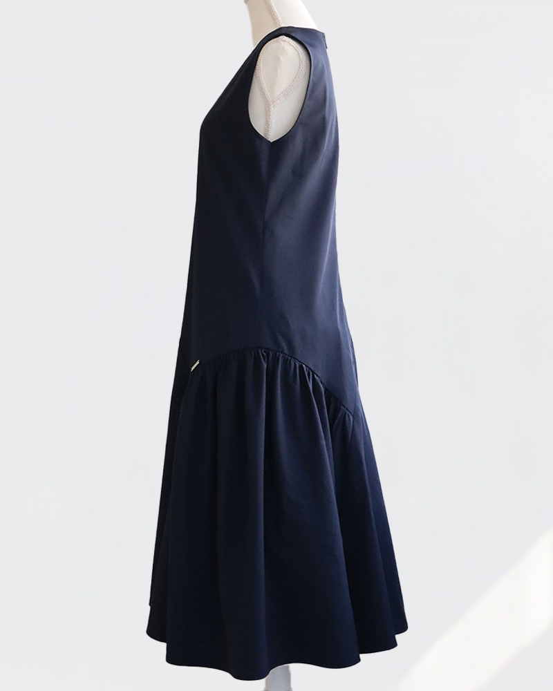 Cross Flare Dress NAVY