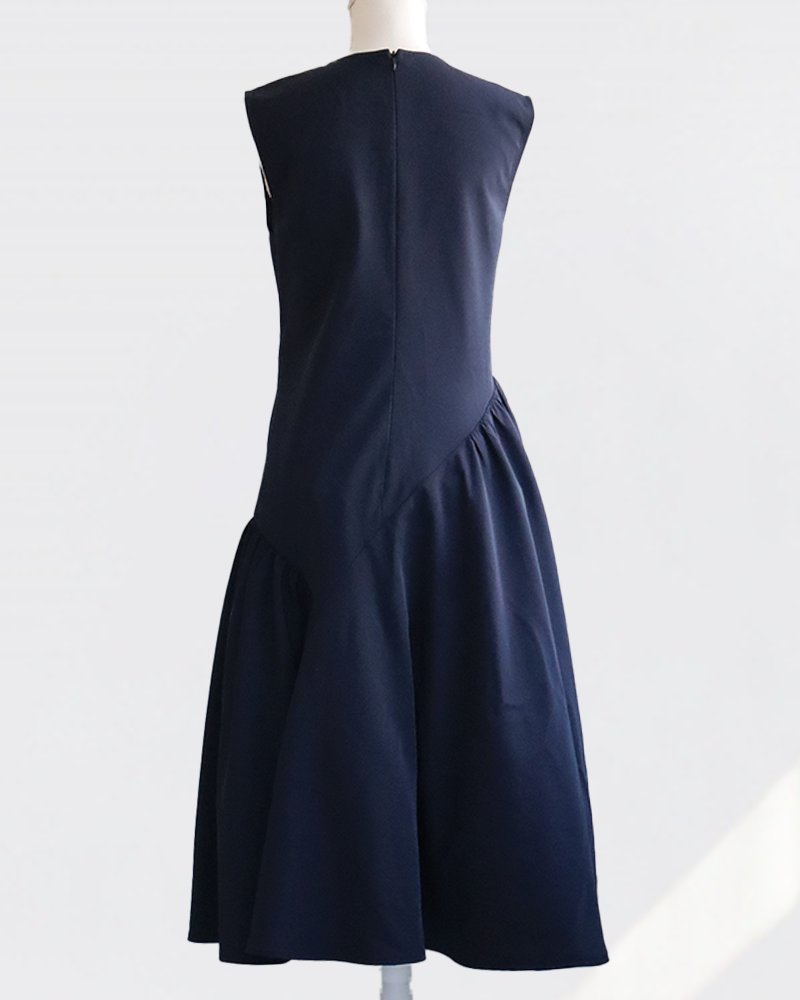 Cross Flare Dress NAVY