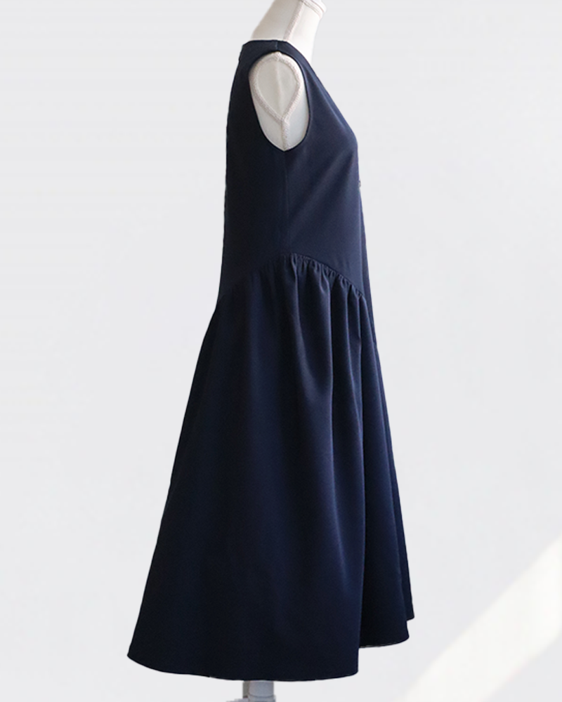 Cross Flare Dress NAVY