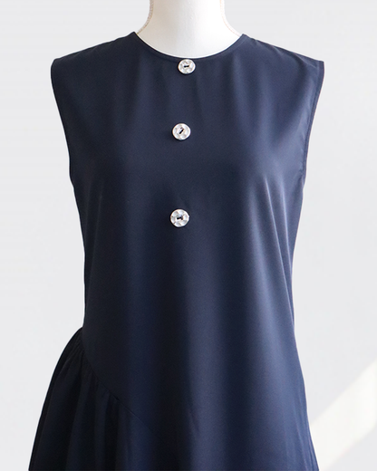 Cross Flare Dress NAVY