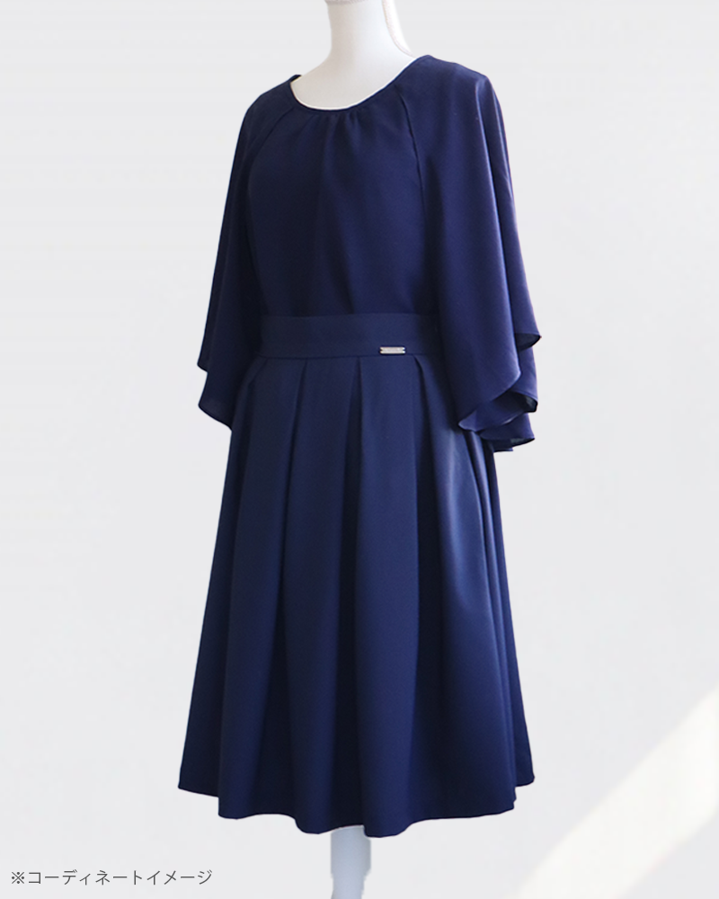 Graceful Cape Blouse NAVY