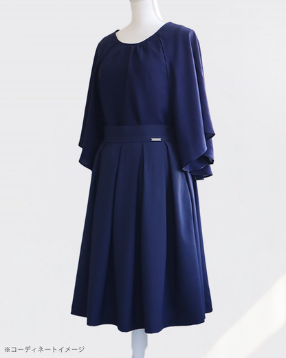 Graceful Cape Blouse NAVY