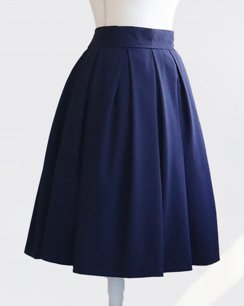 Swing Tuck Skirt NAVY